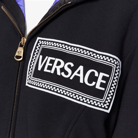 new VERSACE AW18 Pillow Talk black 90s box logo purple